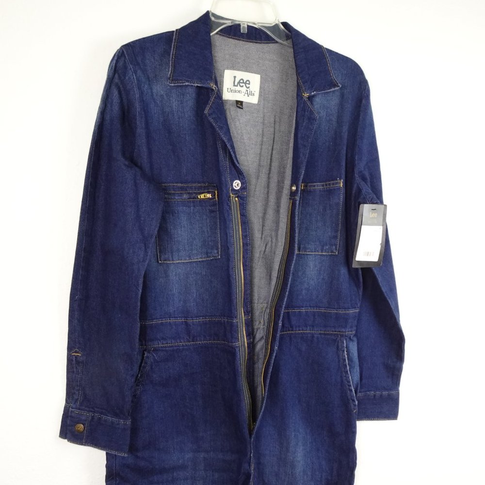 Lee Dark Blue Denim Jumpsuit - Picture 5 of 13
